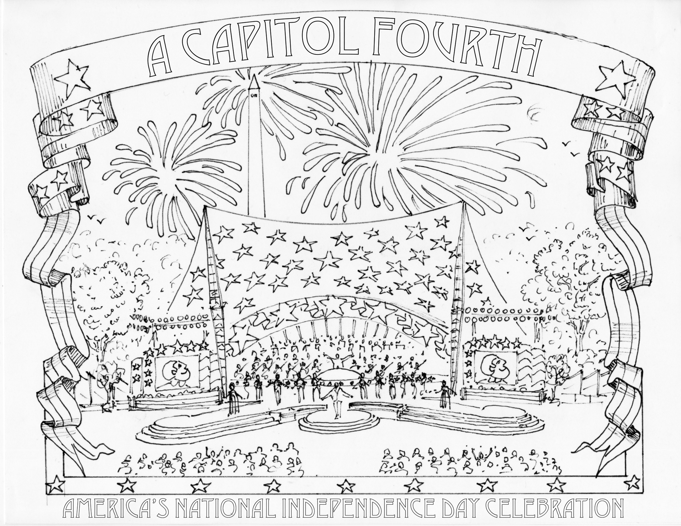 A Capitol Fourth Coloring Page