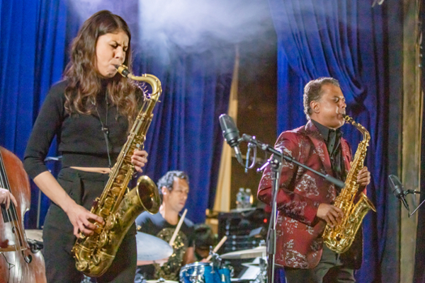 Melissa Rudresh on saxophone