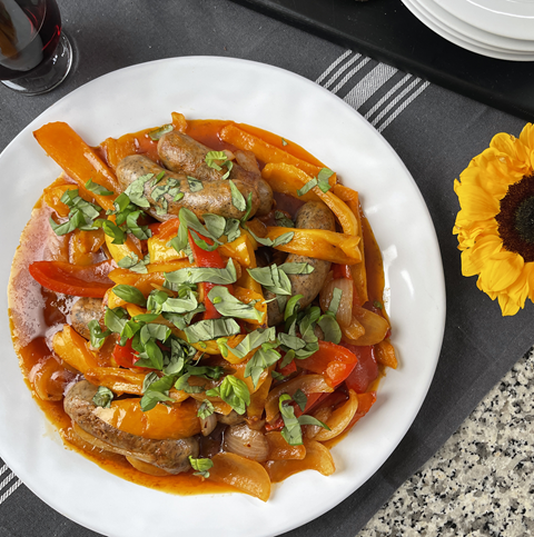 skillet sausage and peppers