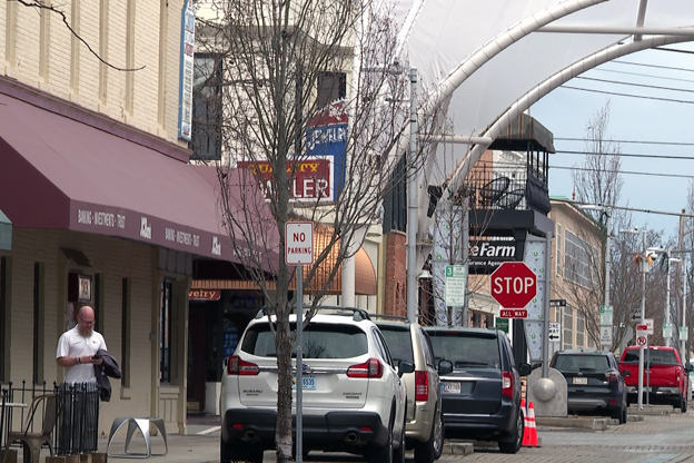 Downtown Columbus Tuesday afternoon.