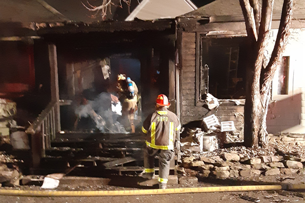 Officials say no one was hurt during the blaze.