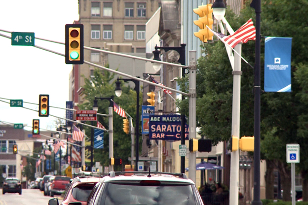 Wabash Ave. in Terre Haute Tuesday afternoon.