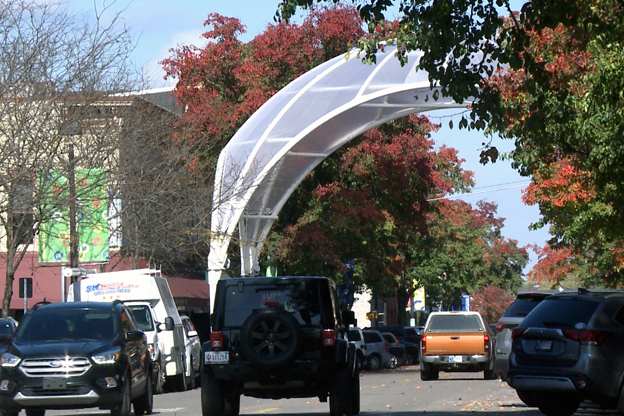 Sunny, but chilly fall day in Columbus Tuesday.