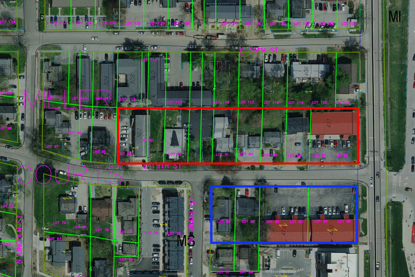 Stadium housing map