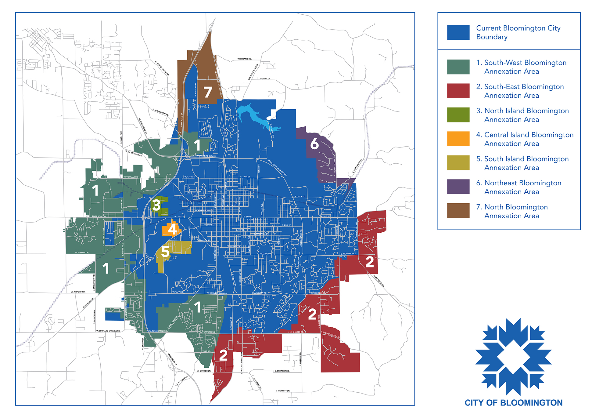 Bloomington annexation map