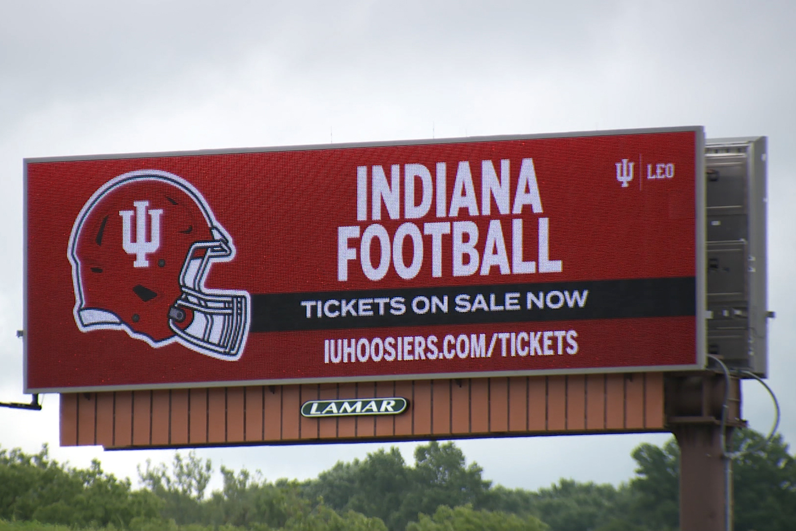 Electronic billboard by 37 and overpass