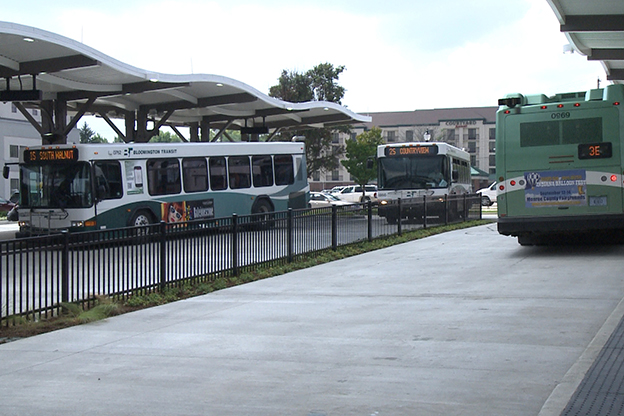 The downtown Bloomington Transit Center.