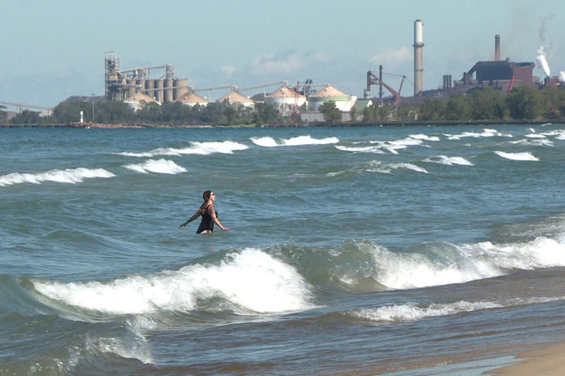 The view from Indiana Dunes National Park's West Beach