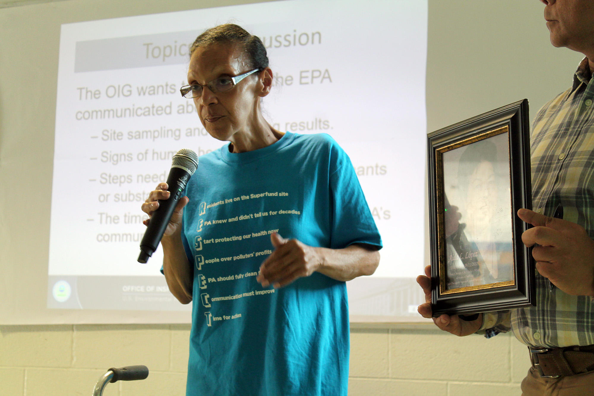 woman speaking at epa meeting