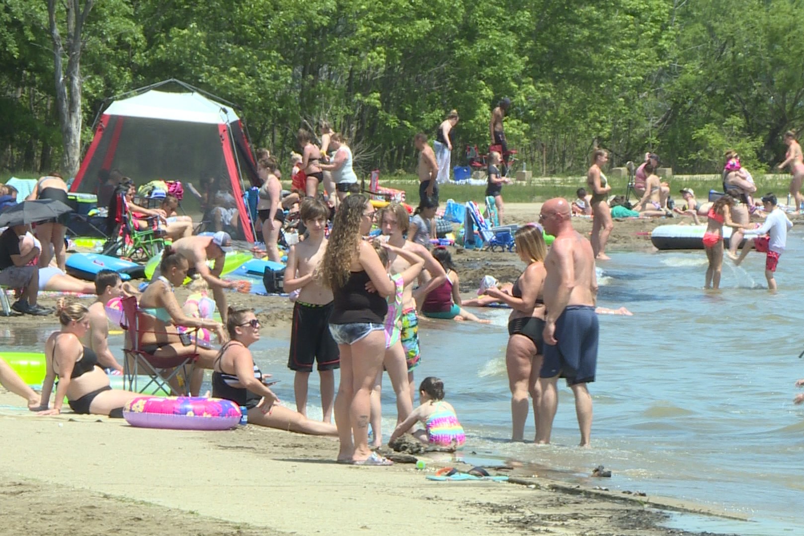 Fairfax Beach at Lake Monroe on Memorial Day 2020.