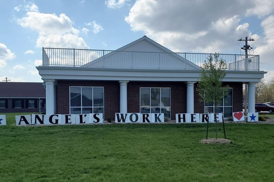 A sign outside of Glenburn Home in Greene County.