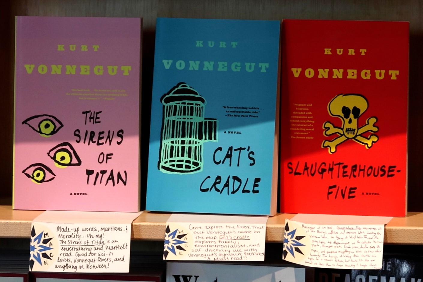 A selection of Kurt Vonnegut's books.