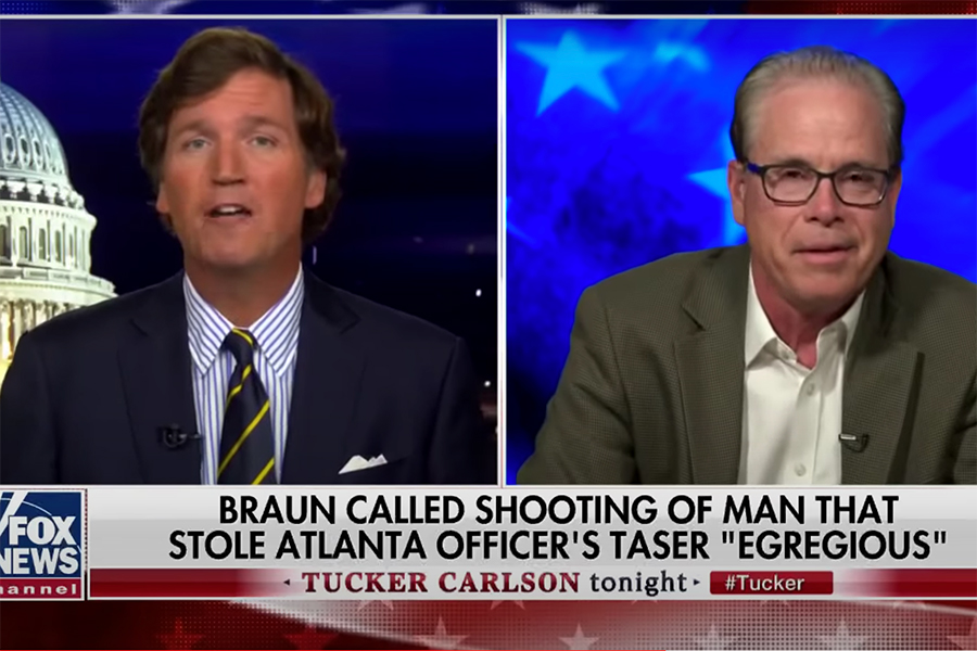Sen. Mike Braun (R-Ind) appears on Fox News for "Tucker Carlson Tonight"