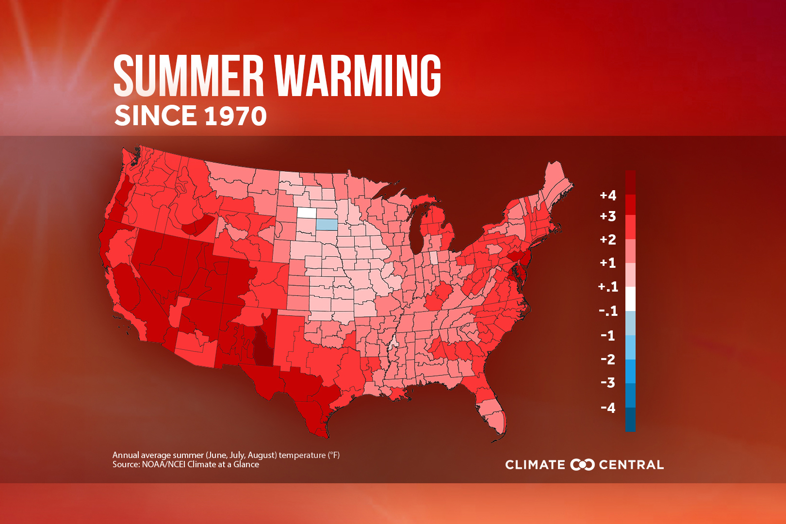 summer heat since 1970 graphic