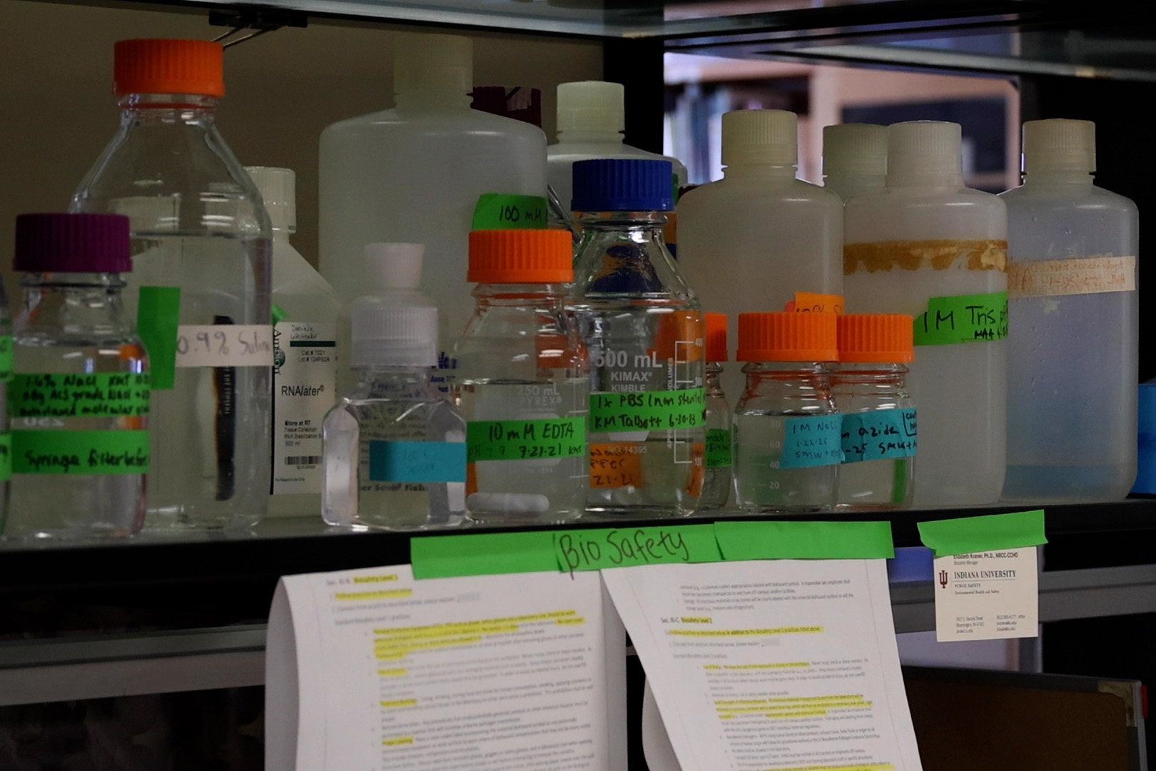 Lab equipment on the Indiana University campus.
