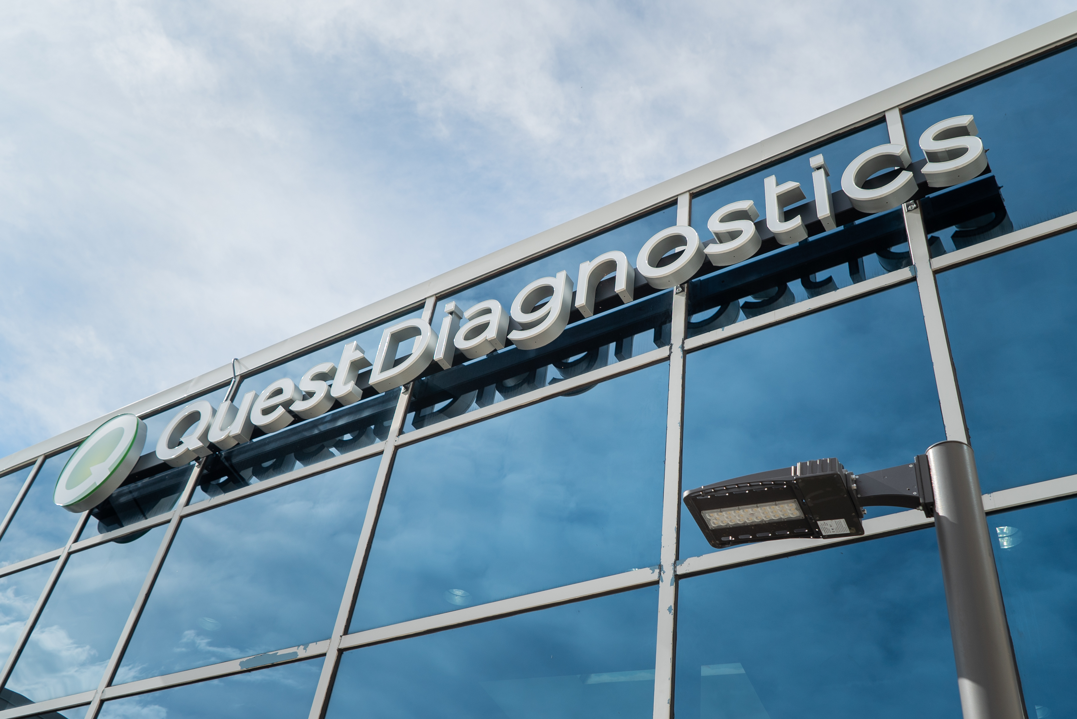The outside of a Quest Diagnostics building.