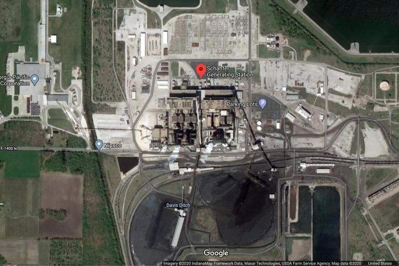 An aerial view of the R.M. Schahfer Generating Station in Jasper County which is set to close by 2023.