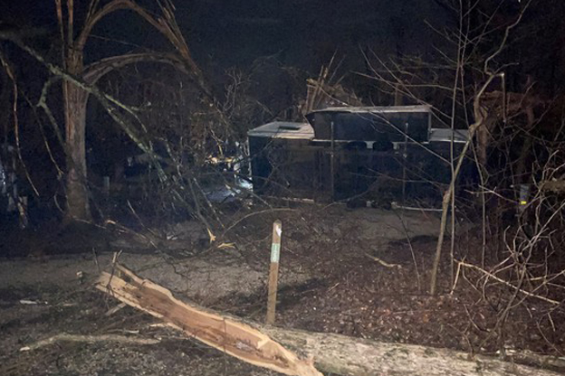 Severe storm aftermath at McCormick’s Creek State Park.