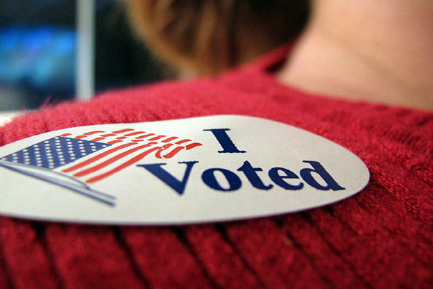 Voters at booths during last day of early voting in Monroe County municipal elections 2019