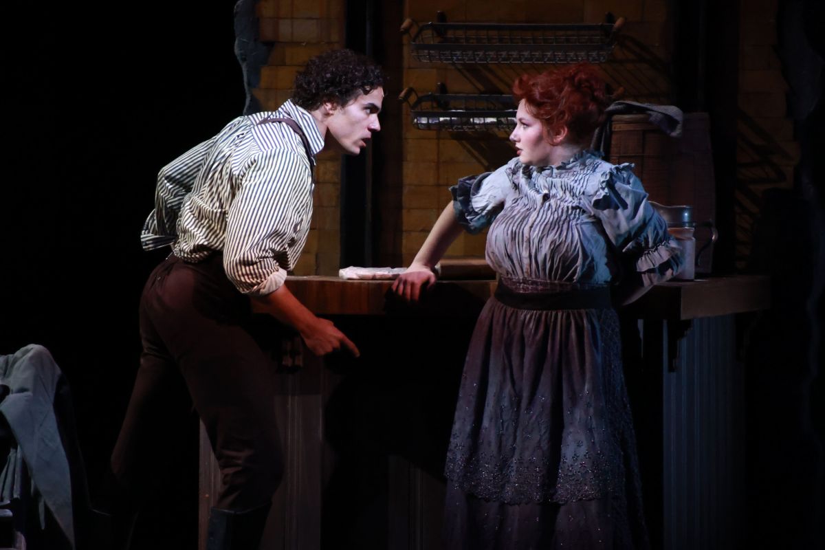 Skyler Schlenker and Alice Lind in Sweeney Todd