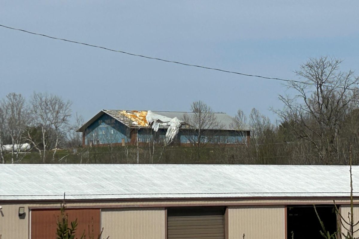 The Southside Christian Church in Monroe County was directly impacted by an EF-0 tornado, the National Weather Service said.