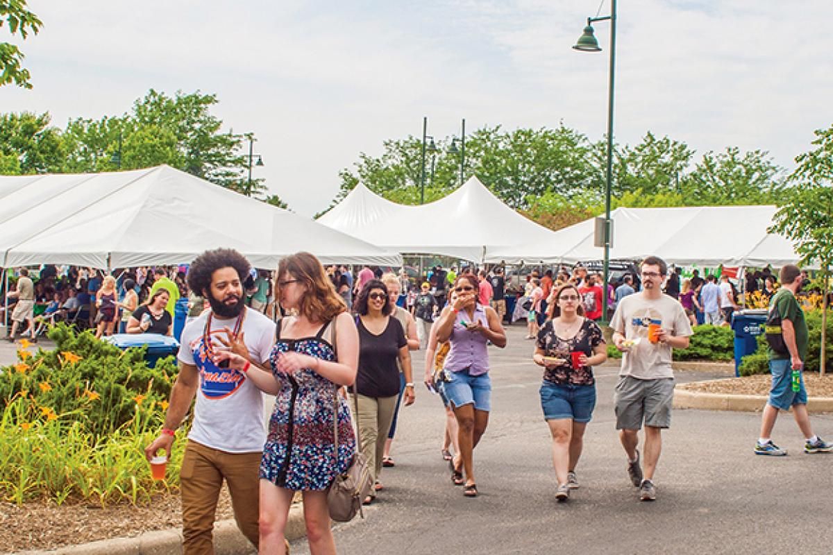 People at Taste of Bloomington 2022