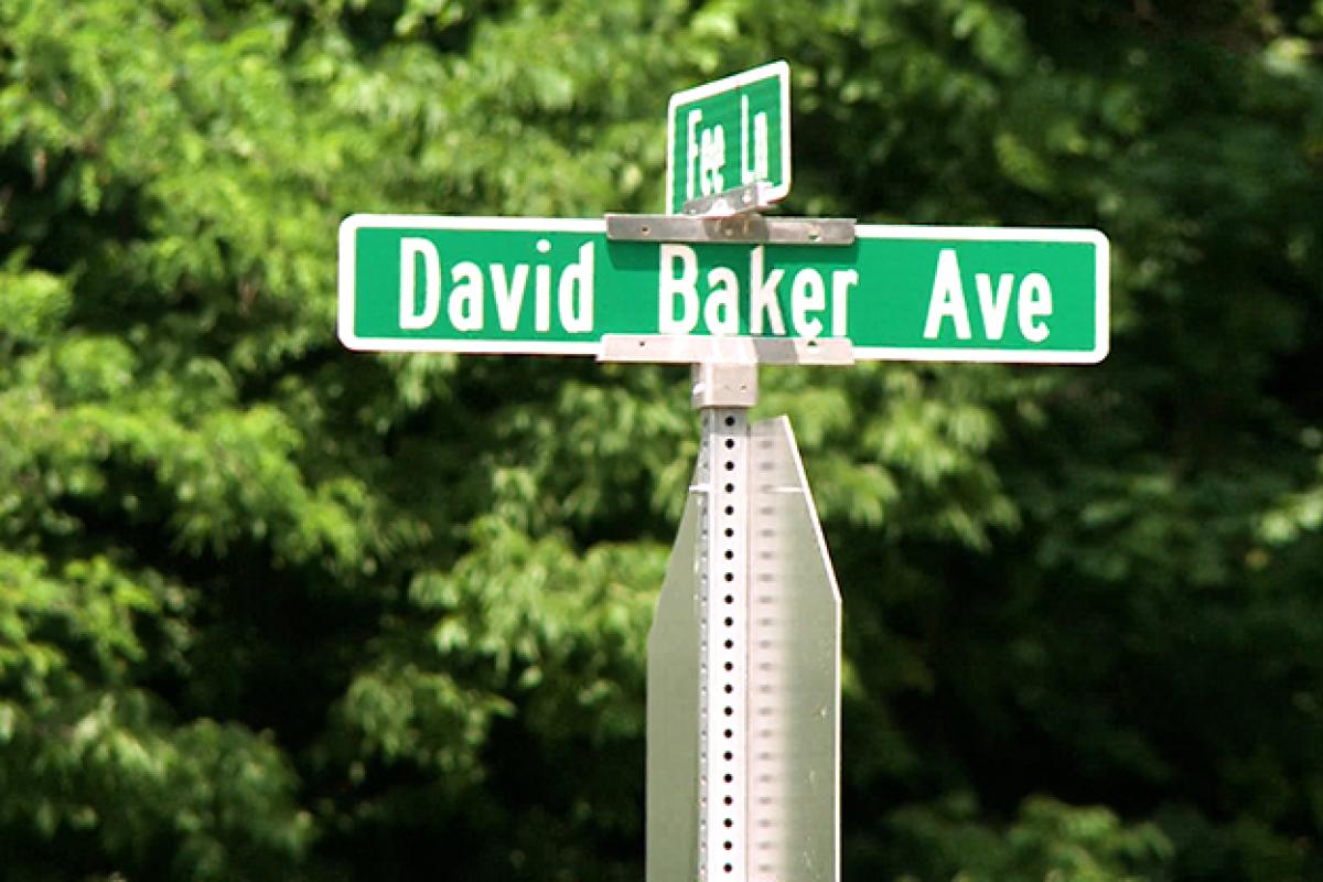 Image of David Baker Avenue street sign