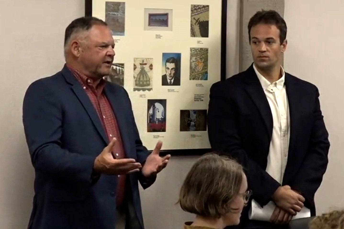 Left to right: Russ Louderback and Vince Dora of Dora Hospitality speak to hotel development for the convention center expansion.