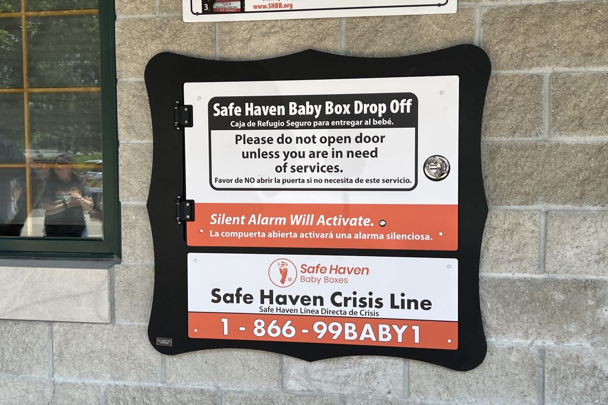 Bloomington's second Safe Haven Baby Box at Fire Station #2.