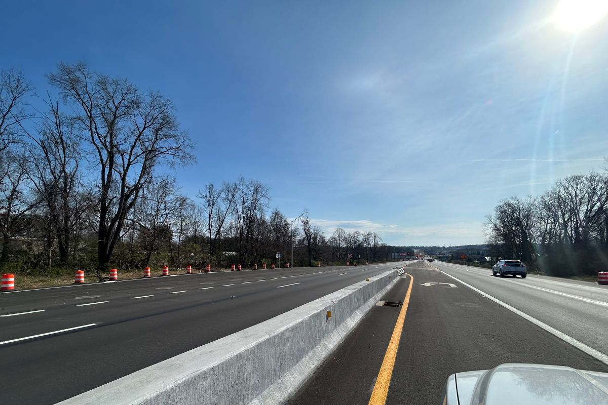 A reduced conflict intersection near North Stonelake Drive.