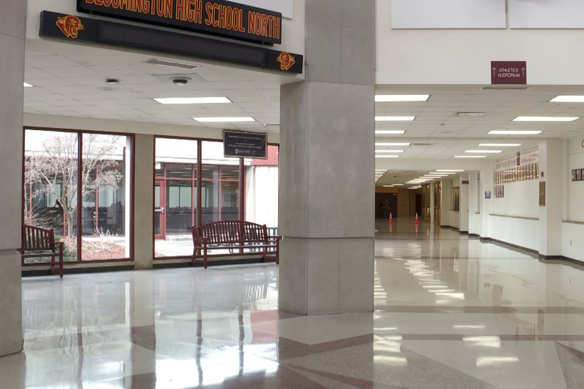 A hallway in Bloomington High School North