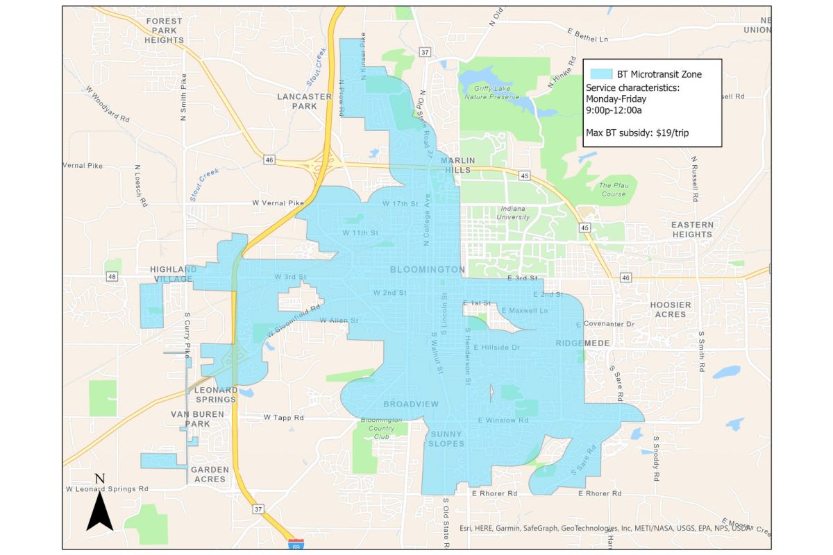 BT Uber/Lyft coverage map