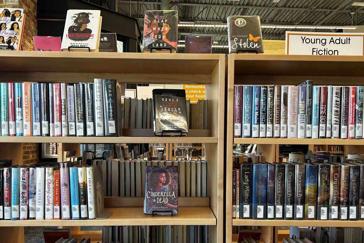 library shelves