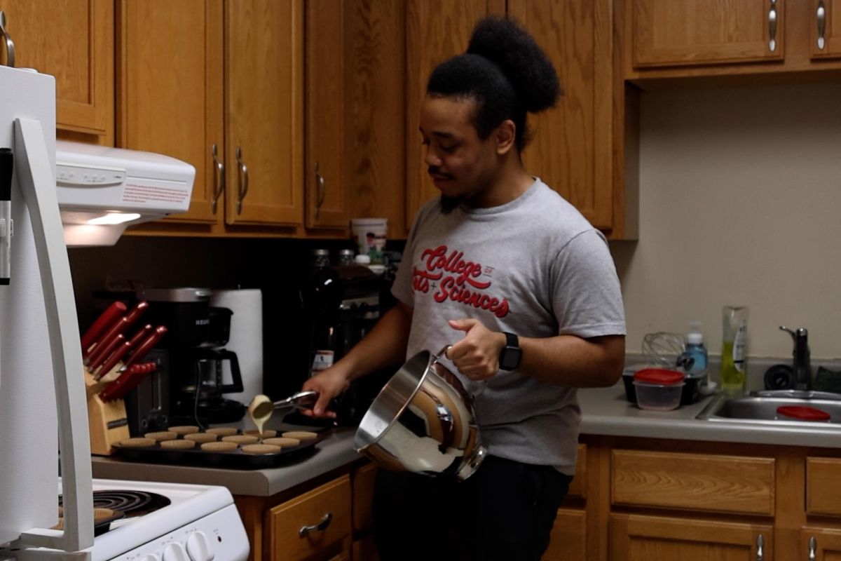 Christian baking cupcakes