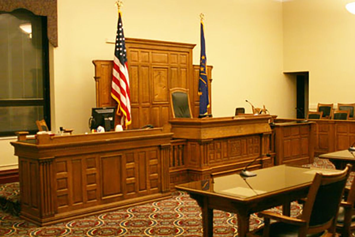 The interior of a county courthouse