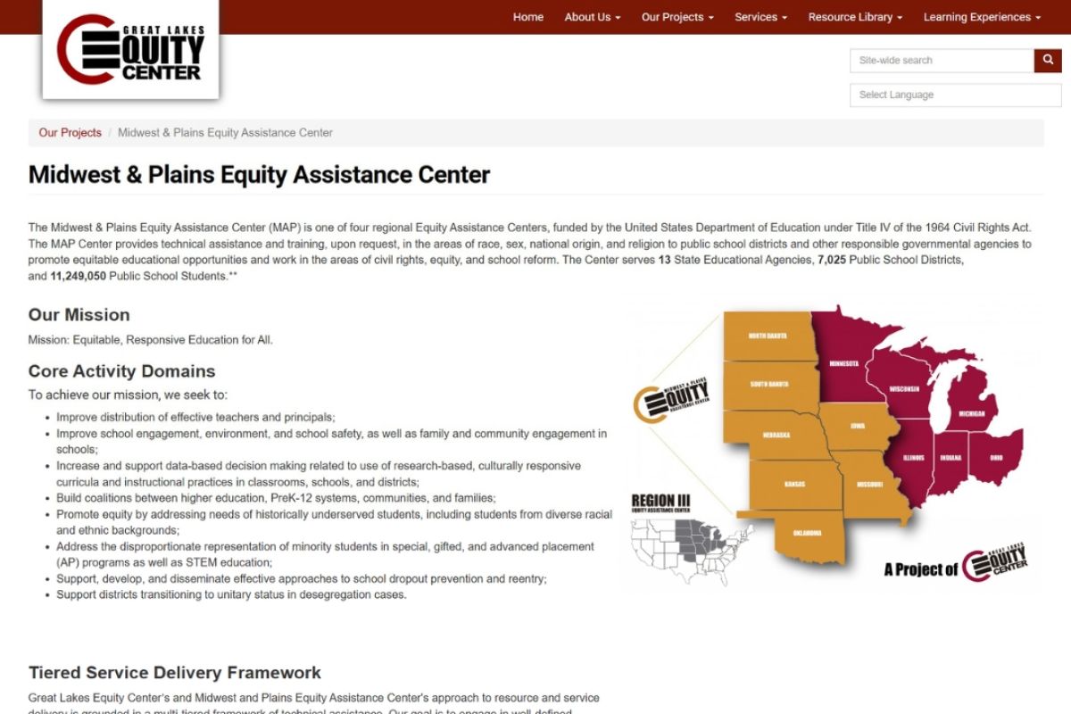 Great Lakes Equity Center archived website