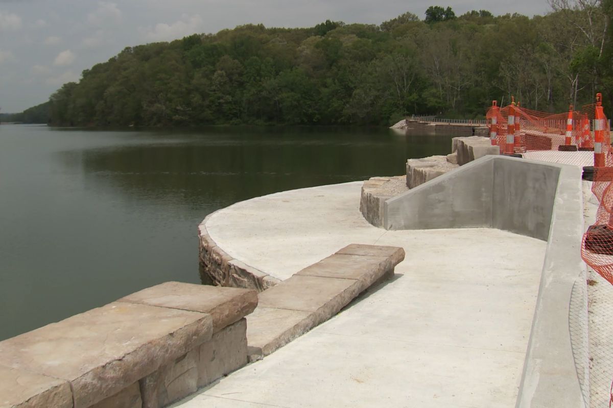 A new fishing pier is near completion at Griffy Lake