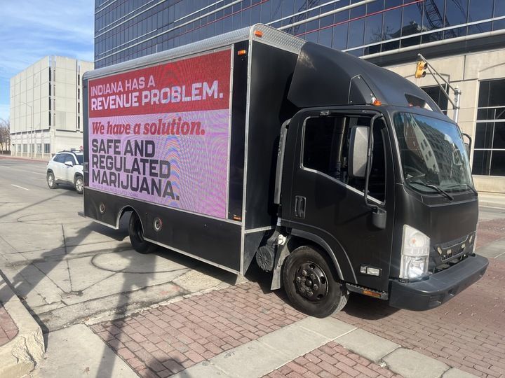 digital billboard on the side of a truck