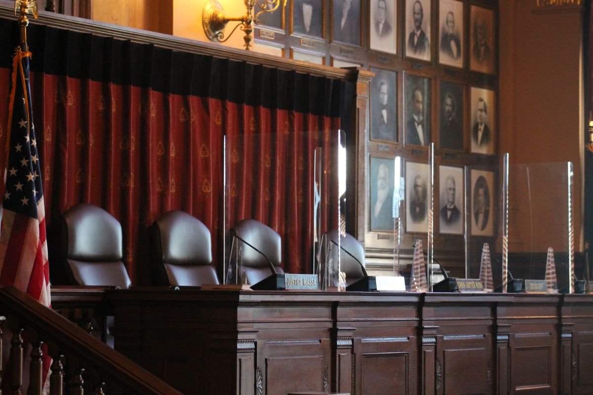 indiana supreme court empty desks