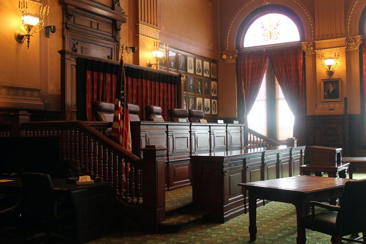 The Indiana Supreme Court chamber