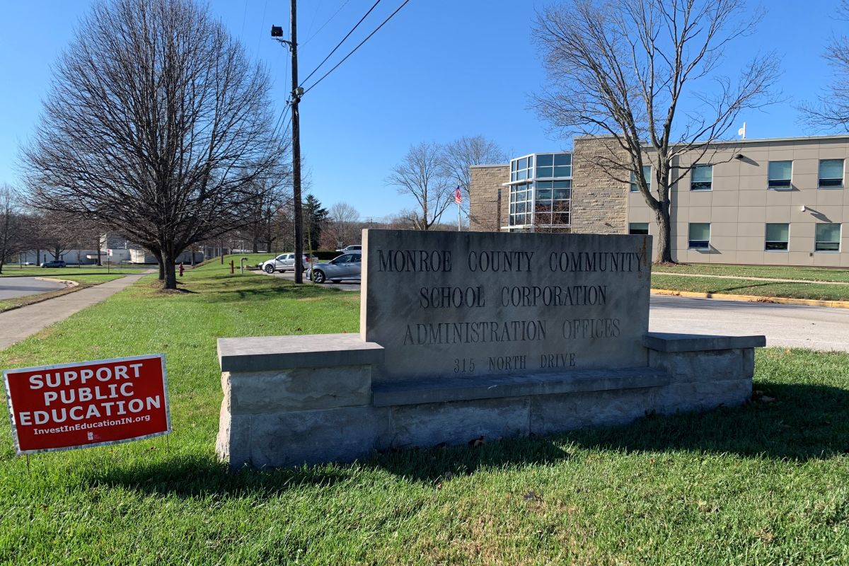 A photo of the sign outside MCCSC administrative offices.