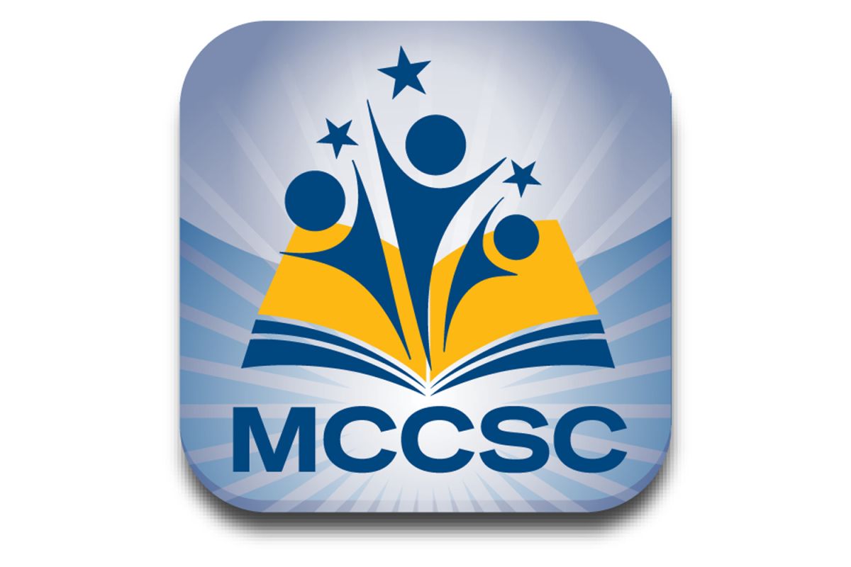 The Monroe County Community School Corp. (MCCSC) logo.