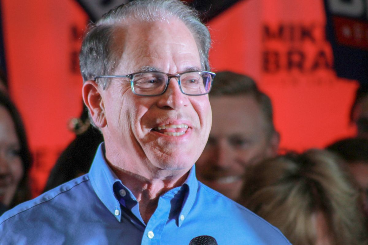 Braun speaking at victory party