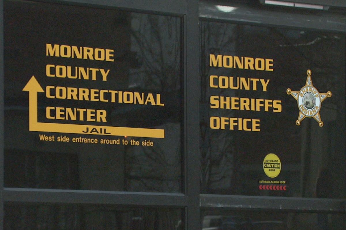 A shot of the door to the Monroe County Correctional Facility.