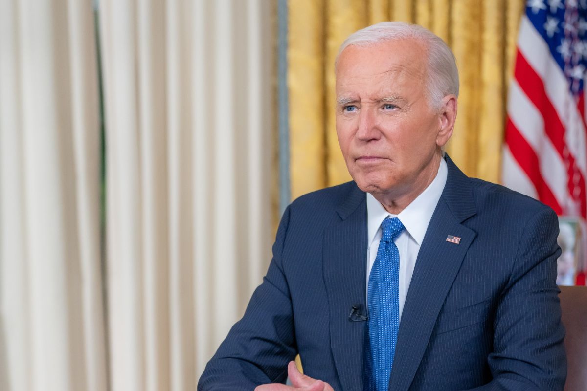 President Joe Biden delivers remarks from the Oval Office July 24, 2024.
