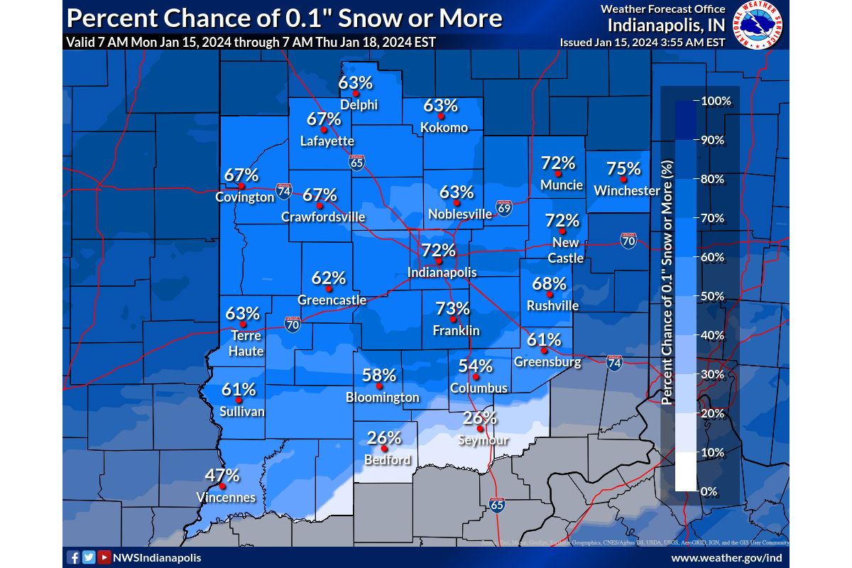 Weather Forecast Jan. 15 to Jan. 18