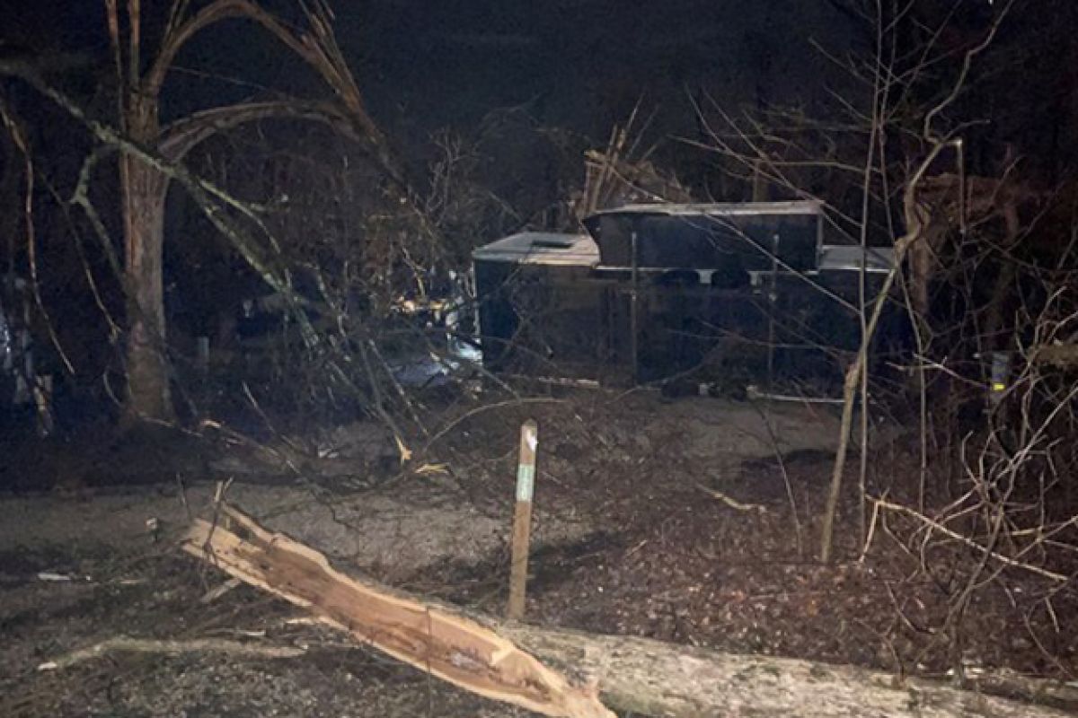 Severe storm aftermath at McCormick’s Creek State Park.