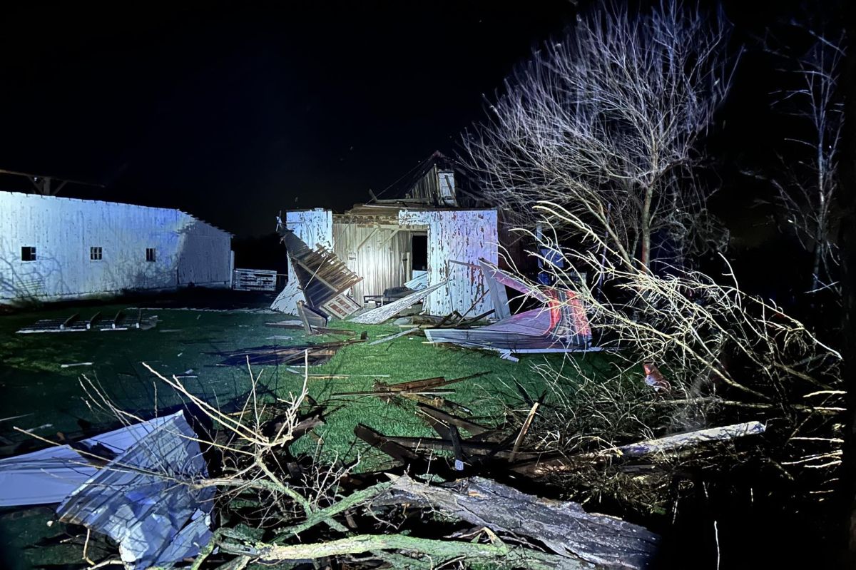 Property damage last night may have been caused by a tornado, says Bartholomew County Sheriff Chris Lane