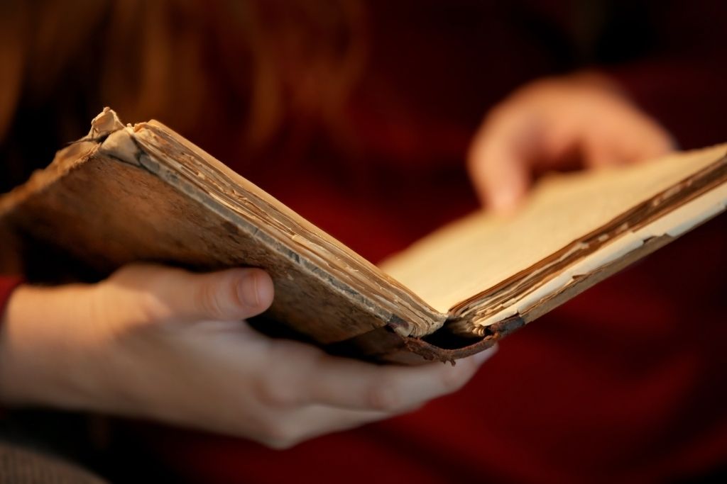 Reading old book