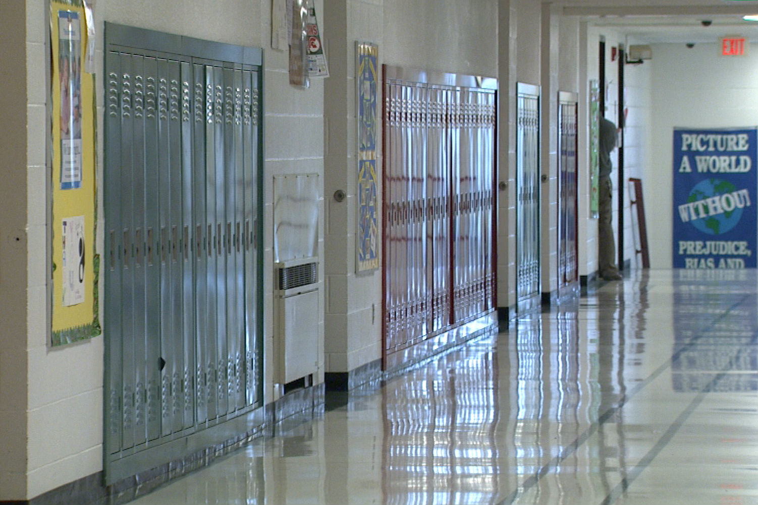 A photo of a cluster of MCCSC buses.